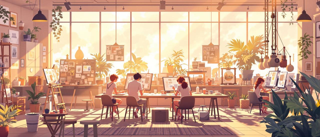 短剧影院全集品牌故事 - 创意工作室场景